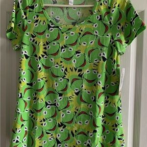LuLaRoe Green Kermit the Frog Graphic T-Shirt